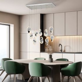 Deuterium Rectangular Chandelier  Chrome