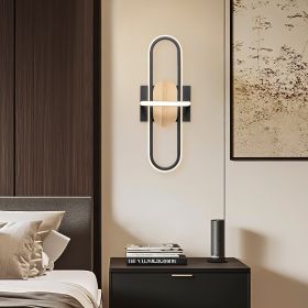Wall Lamp Black & Wood
