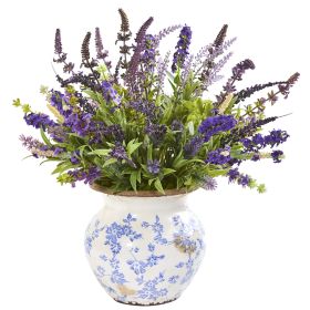 Lavender Artificial Arrangement in Floral Vase