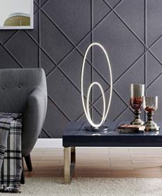 Milan Chrome Table Lamp  LED Strip & Touch Dimmer