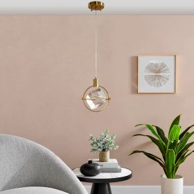 Hollywood Cube 1 Light Pendant  Gold