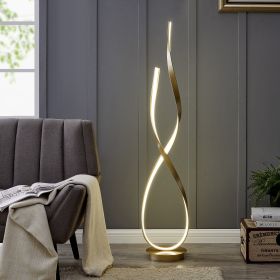 Vienna LED 55" Tall Floor Lamp  Sandy Gold