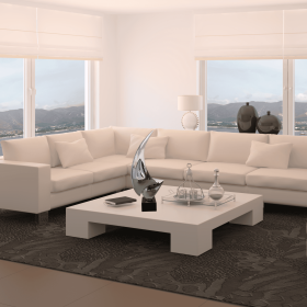 Sail Table Top Small Sculpture  Chrome