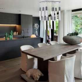 Acrylic Cylinder Chandelier 13 Light