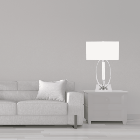 Sparkling Crystal & Chrome Table Lamp  2 Light