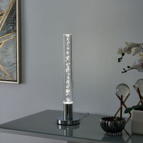 Acrylic Cylinder with Touch Switch Table Lamp  1 Light