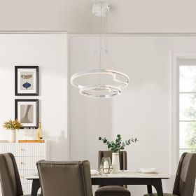 Minsk Double Round Chandelier  Chrome