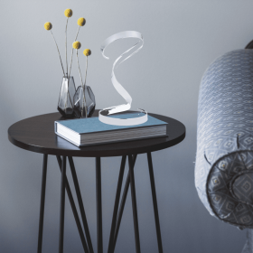 Hamburg Chrome Table Lamp  LED Strip & Dimmable Switch