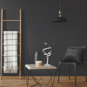 Munich Chrome Table Lamp  Natural White LED Strip & Touch Dimmer