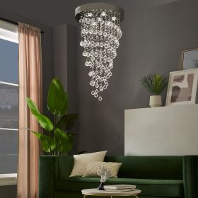 Crystal Double Helix Chandelier  7 Lights