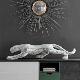 Boli Panther Sculpture  Glass and Chrome