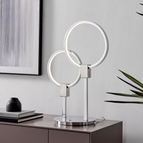 Hong Kong LED Tall Table Lamp   Chrome