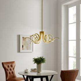 Magnolia LED Adjustable Chandelier  Sandy Gold
