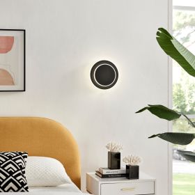 Luna Eclipse Two Circle Multiuse Lamp  Black