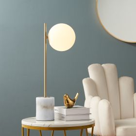 Anechdoche Table Lamp  Gold and White