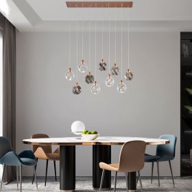 Lustre Rectangular Chandelier  Bronze