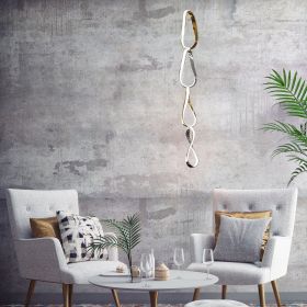 Prague Vertical Chandelier  Gold and Chrome