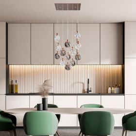 Lustre Square Chandelier  Bronze