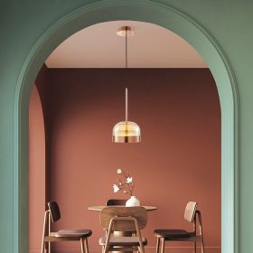 Iron and Champagne Glass Pendant  Rose Gold