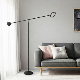 Floor Lamp Black and Chrome
