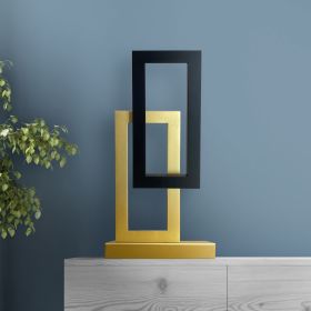 Satin Black & Satin Gold Table Lamp