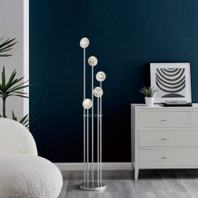 Bubbling Glow Floor Lamp  Chrome
