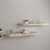 Floating Wall Shelves 2 pcs Oak 35.4"x9.3"x1.5" MDF