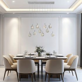 Bubbling Glow Rectangular Chandelier  Chrome