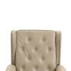 COOLMORE Wood Frame Armchair, Modern Accent Chair Lounge Chair with Sturdy Wood Legs for Living Room Bedroom (Camel PU)