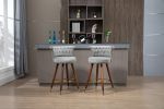 COOLMORE Swivel Bar Stools with Backrest Footrest ,with a fixed height of 360 degrees