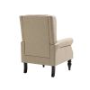 COOLMORE Wood Frame Armchair, Modern Accent Chair Lounge Chair with Sturdy Wood Legs for Living Room Bedroom (Camel PU)