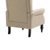 COOLMORE Wood Frame Armchair, Modern Accent Chair Lounge Chair with Sturdy Wood Legs for Living Room Bedroom (Camel PU)