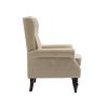 COOLMORE Wood Frame Armchair, Modern Accent Chair Lounge Chair with Sturdy Wood Legs for Living Room Bedroom (Camel PU)