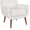 Astrid Mid-Century Sea Oat Velvet Arm Chair