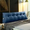 SOGA 100cm Blue Triangular Wedge Bed Pillow Headboard Backrest Bedside Tatami Cushion Home Decor