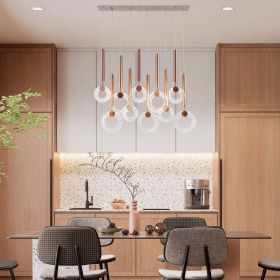 Glitter Rings 10 Heads Chandelier  Bronze