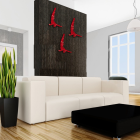 Set of Three Large Wall Divers (Option: Glossy Red)