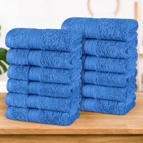 Atlas Cotton Absorbent Heavyweight Face Towel Washcloth Set of 12 (Color: Allure, size: 12 Piece Face Towels)
