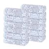 Cotton Modern Geometric Jacquard Plush Face Towel Washcloth Set of 12