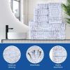 Cotton Modern Geometric Jacquard Plush Face Towel Washcloth Set of 12