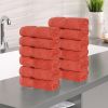 Zero Twist Cotton Ultra-Soft Absorbent Face Towel Washcloth Set of 12