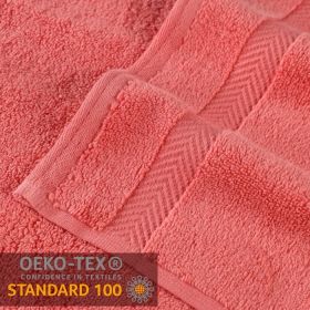 Zero Twist Cotton Ultra-Soft Absorbent Face Towel Washcloth Set of 12 (Color: Brick Red, size: 12 Piece Face Towels)