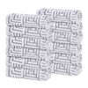 Cotton Modern Geometric Jacquard Plush Face Towel Washcloth Set of 12