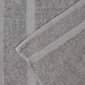 Eco-Friendly Cotton Absorbent 24-Piece Washcloth / Face Towel Set (Color: Charcoal, size: 24 Piece Face Towels)