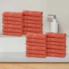 Eco-Friendly Cotton Absorbent 24-Piece Washcloth / Face Towel Set