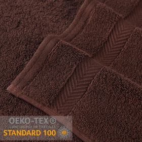 Zero Twist Cotton Ultra-Soft Absorbent Face Towel Washcloth Set of 12 (Color: Espresso, size: 12 Piece Face Towels)