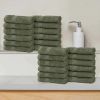 Eco-Friendly Cotton Absorbent 24-Piece Washcloth / Face Towel Set