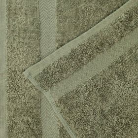 Eco-Friendly Cotton Absorbent 24-Piece Washcloth / Face Towel Set (Color: Forest Green, size: 24 Piece Face Towels)