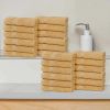 Eco-Friendly Cotton Absorbent 24-Piece Washcloth / Face Towel Set