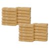 Eco-Friendly Cotton Absorbent 24-Piece Washcloth / Face Towel Set